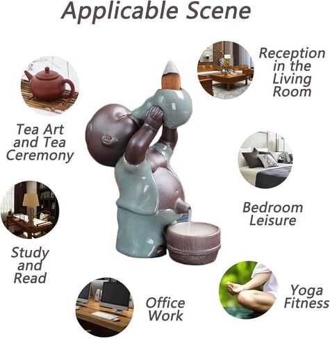 السيراميك ديكور المنزل مبخرة ارتداد الخزف حامل البخور رائحة الناشر مبخرة لليوجا في غرفة المعيشة والمكتب (الأولاد) in Kuwait