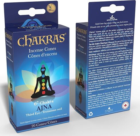 7 Chakras Natural Meditation Incense Cones Gift Set - Variety of 7 Aromas - with Bracelet & Golden Burner - 140x 30 Minute Cones - Perfect for Reiki, Yoga, Healing & Aromatherapy in Saudi Arabia