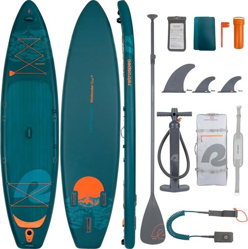 Retrospec Weekender Tour 11’6 Inflatable Stand Up Touring Paddle Board Includes Paddle, Pump and iSUP Accessories Puncture Resistant, Lightweight Inflatable Paddle Board in Saudi Arabia