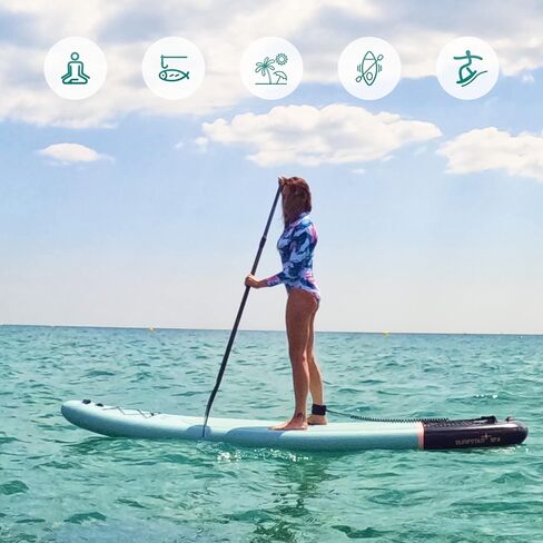 surfstar Inflatable Paddle Board with Camera Mount Fiberglass Paddle, 10'6"x33"x6" Stand Up Paddle Board for Adults, SUP Standing Boat with Sup Accessories and Travel Backpack for All Skill Levels in Saudi Arabia