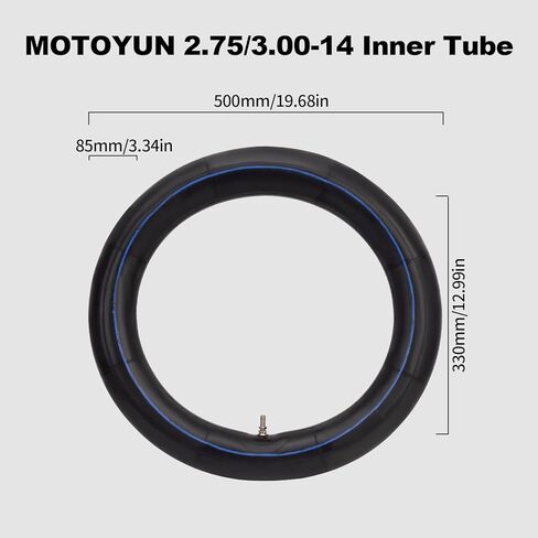 أنابيب الإطارات الداخلية 2.75/3.00-14 متوافقة مع 2.75-14 3.00-14 3.60-14 دراجة نارية للدراجة الترابية (عبوة من قطعتين) in Kuwait