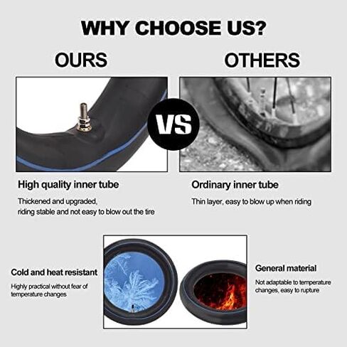 أنابيب الإطارات الداخلية 2.75/3.00-14 متوافقة مع 2.75-14 3.00-14 3.60-14 دراجة نارية للدراجة الترابية (عبوة من قطعتين) in Kuwait