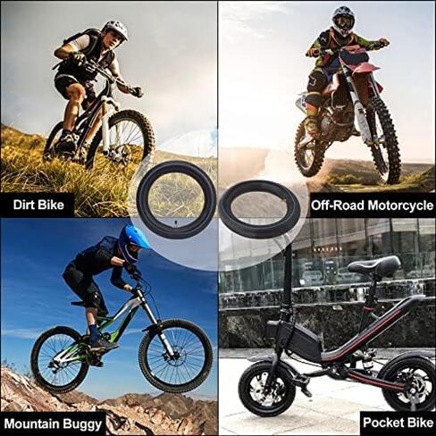 أنابيب الإطارات الداخلية 2.75/3.00-14 متوافقة مع 2.75-14 3.00-14 3.60-14 دراجة نارية للدراجة الترابية (عبوة من قطعتين) in Kuwait