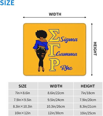 لوحة ماوس سيجما جاما Rho Sorority Paraphernalia قاعدة مطاطية مضادة للانزلاق للكمبيوتر المحمول المكتبي in Kuwait