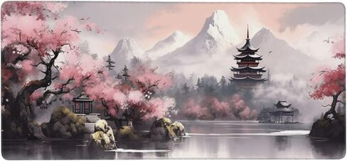 لوحة ماوس ألعاب كبيرة من Cherry Blossom مقاس 16 × 35.5 بوصة، وسادة مكتب كبيرة، لوحة ماوس كبيرة ممتدة مع قاعدة غير قابلة للانزلاق وحافة مخيطة للمكتب والمكتب المنزلي in Kuwait
