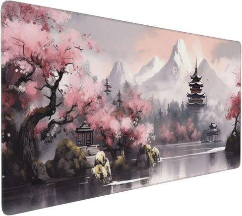 لوحة ماوس ألعاب كبيرة من Cherry Blossom مقاس 16 × 35.5 بوصة، وسادة مكتب كبيرة، لوحة ماوس كبيرة ممتدة مع قاعدة غير قابلة للانزلاق وحافة مخيطة للمكتب والمكتب المنزلي in Kuwait