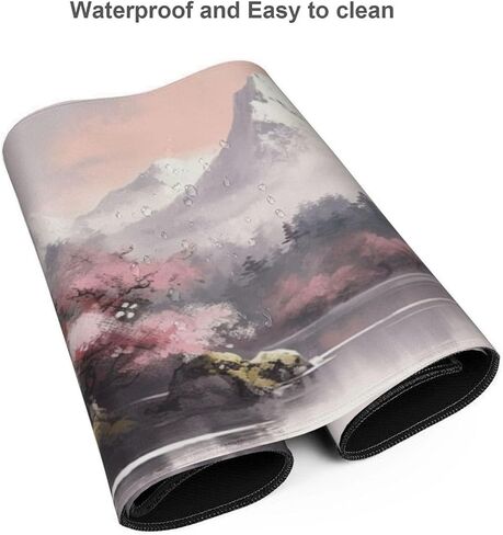 لوحة ماوس ألعاب كبيرة من Cherry Blossom مقاس 16 × 35.5 بوصة، وسادة مكتب كبيرة، لوحة ماوس كبيرة ممتدة مع قاعدة غير قابلة للانزلاق وحافة مخيطة للمكتب والمكتب المنزلي in Kuwait