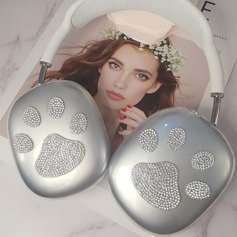 غطاء حافظة بلينغ لـ AirPods Max لامعة بأحجار الراين، حافظات ناعمة لطيفة لامعة للنساء وغطاء حماية لملحقات Apple AirPods Max (نجوم) in Saudi Arabia