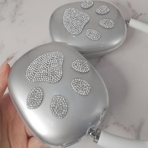 غطاء حافظة بلينغ لـ AirPods Max لامعة بأحجار الراين، حافظات ناعمة لطيفة لامعة للنساء وغطاء حماية لملحقات Apple AirPods Max (نجوم) in Saudi Arabia