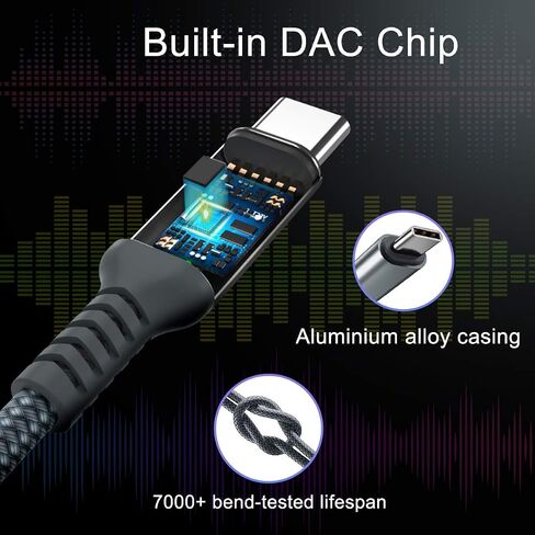 USB C to 3.5mm Adapter,Type C 1/8 Inch Headphone Jack Audio Aux Converter for Samsung Galaxy A53,S20 S21 S22 Ultra Plus Note 10 20,Google Pixel 5 XL,iPad Pro Air 4 4th 5th 2021 Mini 6 6th Generation in Saudi Arabia