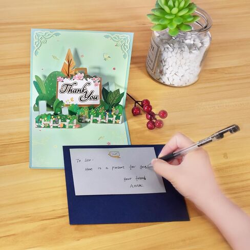GREETING ART 3D Thank You Pop Up Card,Teacher Appreciation Card,Mothers Day Bouquet Flowers Greeting Card for Mom, Teacher, Wife, Grandma, Dad,7.9x 5.9 in Kuwait