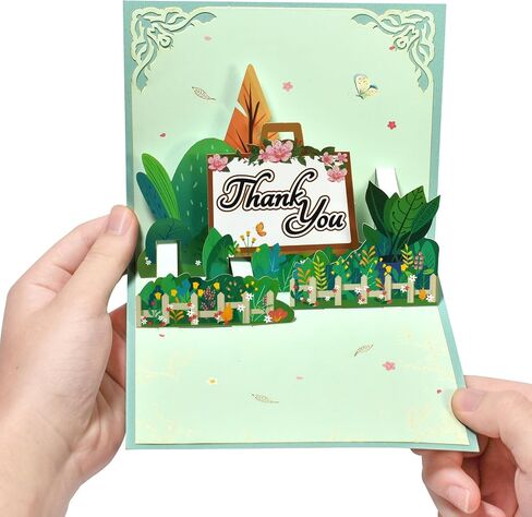 GREETING ART 3D Thank You Pop Up Card,Teacher Appreciation Card,Mothers Day Bouquet Flowers Greeting Card for Mom, Teacher, Wife, Grandma, Dad,7.9x 5.9 in Kuwait