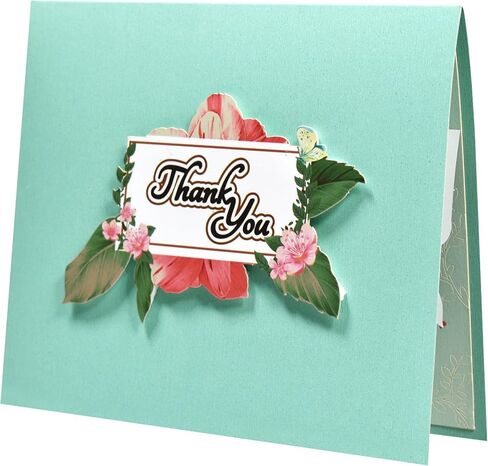 GREETING ART 3D Thank You Pop Up Card,Teacher Appreciation Card,Mothers Day Bouquet Flowers Greeting Card for Mom, Teacher, Wife, Grandma, Dad,7.9x 5.9 in Kuwait