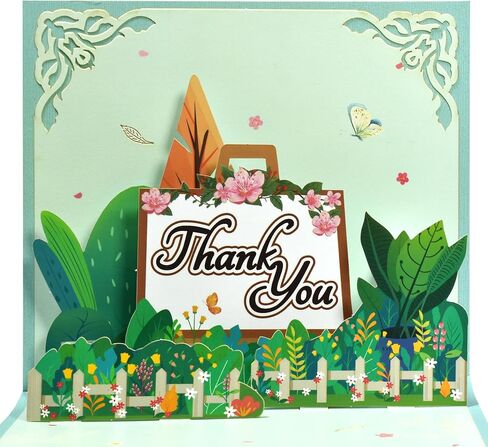GREETING ART 3D Thank You Pop Up Card,Teacher Appreciation Card,Mothers Day Bouquet Flowers Greeting Card for Mom, Teacher, Wife, Grandma, Dad,7.9x 5.9 in Kuwait
