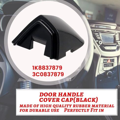 1K8837879 غطاء الكسوة الباب الأمامي للسائق غطاء مقبض الباب الأيسر أسود مناسب لفولكس واجن جولف 2010-2017 شيروكو 2009-2016 شاران 2011-2016 1K8-837-879-GR-U in Kuwait