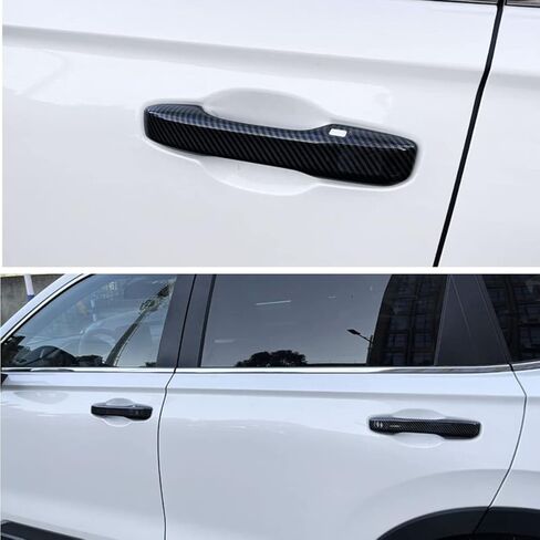 Gloss Black Sport Door Handle Cover Trim for Honda Accord CR-V 2023 2024 HR-V 2023 Civic Integra (with 2 Keyless Holes, Gloss Black) in Kuwait