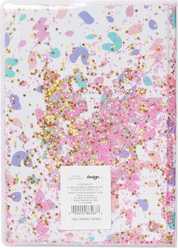 C.R. Gibson TJ176-24580 I Glitterally Can't Cute Notebook Journal for Girls with Glitter Sleeve, 6" W x 8.25" L with 200 Pages, Multicolor in Saudi Arabia