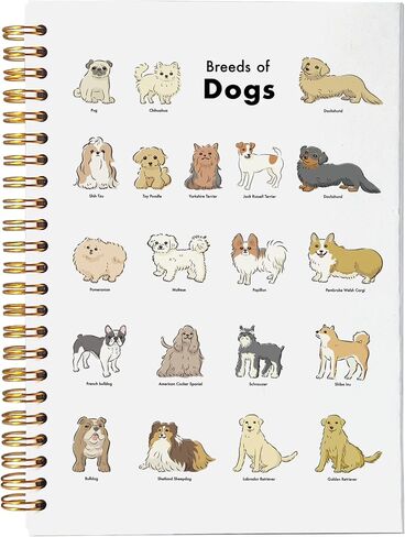 Dog Notebook, Dog Journal, Gifts for Dog Lovers, Dog Mom Gifts, Dog Owner Gifts, Cute Notebook, Spiral Notebook 5.5x8.3 in Saudi Arabia