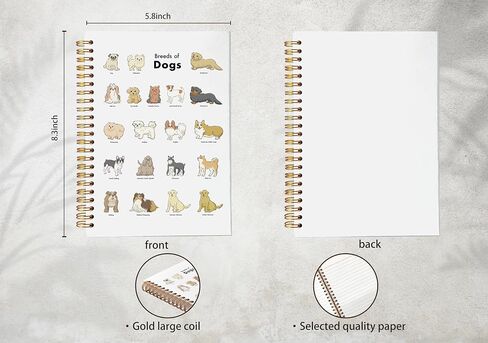 Dog Notebook, Dog Journal, Gifts for Dog Lovers, Dog Mom Gifts, Dog Owner Gifts, Cute Notebook, Spiral Notebook 5.5x8.3 in Saudi Arabia