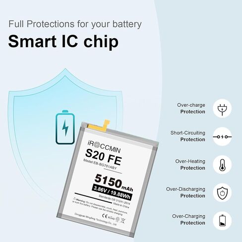 Galaxy S20 FE Battery,5150mAh High Capacity Replacement Battery for Samsung Galaxy S20 FE SM-G781B G781U G781W SM-A526 A526B/DS A5260 A526W with Repair Tools,EB-BG781ABY in Saudi Arabia