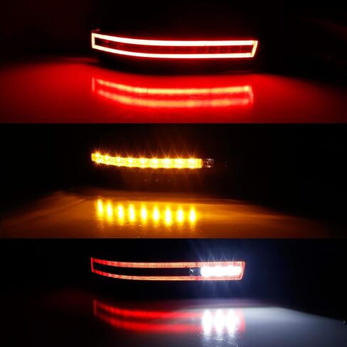 iJDMTOY Smoked Lens All-in-One Full LED Lower Bumper Tail Lamps Compatible with Nissan 2003-2009 350Z: Sequential Blink LED Turn Signal Lamps, Backup Reverse Light & Tail/Brake Light in Saudi Arabia