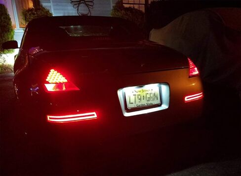 iJDMTOY Smoked Lens All-in-One Full LED Lower Bumper Tail Lamps Compatible with Nissan 2003-2009 350Z: Sequential Blink LED Turn Signal Lamps, Backup Reverse Light & Tail/Brake Light in Saudi Arabia