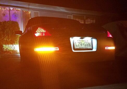 iJDMTOY Smoked Lens All-in-One Full LED Lower Bumper Tail Lamps Compatible with Nissan 2003-2009 350Z: Sequential Blink LED Turn Signal Lamps, Backup Reverse Light & Tail/Brake Light in Kuwait