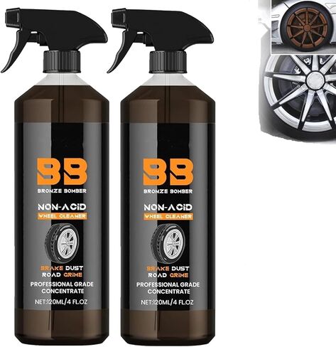 Brake Bomber Cleaner Powerful Wheel Cleaner, Perfect for Cleaning Wheels and Tires Safe On Alloy and Pain,Automobile Wheel Cleaner, (2PCS 120ML) in Saudi Arabia