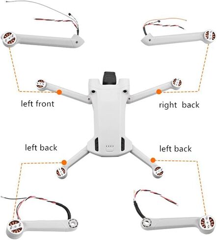 Right Front Arm Motor Assembly Replacement Repair Parts for DJI Mavic Mini 3 pro,Genuine DJI Mini 3 (Right Front) in Saudi Arabia