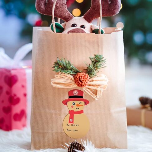 400 Pcs Christmas Tags Stickers Snowman Pattern Designed to from Stickers Christmas Gift Tags Snowman Tag Stickers for Christmas Holiday Christmas Labels for Name Box Bag Envelopes Package Wrapping in Saudi Arabia