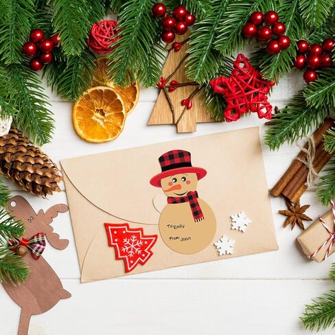 400 Pcs Christmas Tags Stickers Snowman Pattern Designed to from Stickers Christmas Gift Tags Snowman Tag Stickers for Christmas Holiday Christmas Labels for Name Box Bag Envelopes Package Wrapping in Saudi Arabia