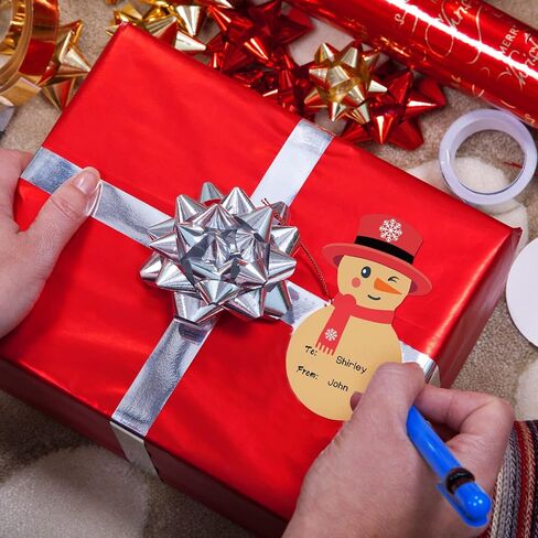400 Pcs Christmas Tags Stickers Snowman Pattern Designed to from Stickers Christmas Gift Tags Snowman Tag Stickers for Christmas Holiday Christmas Labels for Name Box Bag Envelopes Package Wrapping in Saudi Arabia