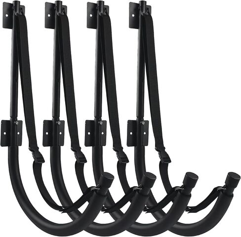 Kayak Storage Rack Kayak Wall Mount Heavy Duty Kayak Hooks with Straps 100 LB Capacity Kayak Rack for Garage Kayak Hangers for Paddle Boards Surfboards Bikes Ladders SUP Snow Board in Saudi Arabia