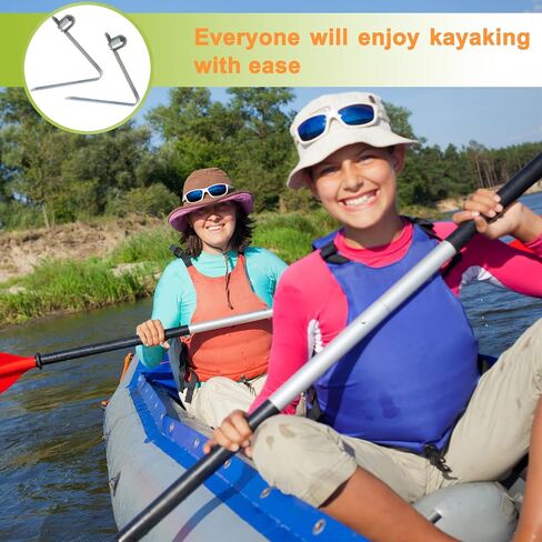 10 PCS Kayak Paddle Spring Snap Clips Stainless Steel Push Button Spring Clip Tube Locking Pin Clip for Camping Awning Tent Pole - Solid Single Pin in Saudi Arabia