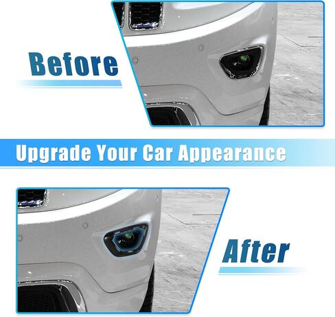 X AUTOHAUX زوج واحد من غطاء مصابيح الضباب الأمامية لسيارة جيب جراند شيروكي 2014-2017 استبدال إطار مصباح الضباب، أسود in Saudi Arabia