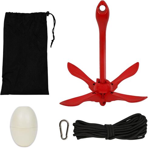 Tuxedo Sailor Kayak Anchor Kit, Folding Anchor Accessory with Rope for Fishing Kayak, Canoes, Jet Skis, SUP Paddle Boards and Boats in Kuwait