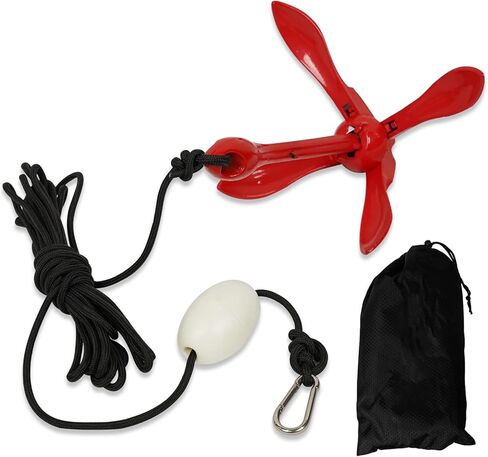 Tuxedo Sailor Kayak Anchor Kit, Folding Anchor Accessory with Rope for Fishing Kayak, Canoes, Jet Skis, SUP Paddle Boards and Boats in Kuwait