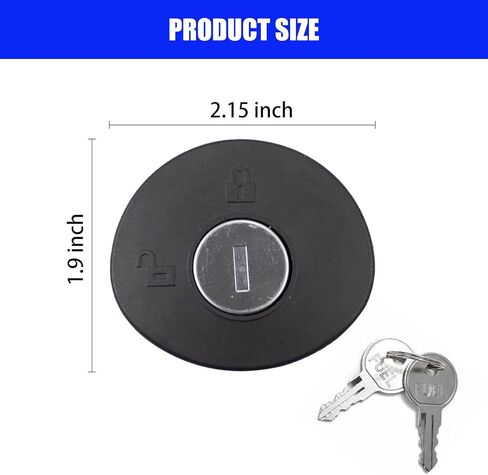 1 Pack Locking Gas Fuel Tank Plug Cover Cap, Lock Fuel Cap With 2 Keys, Compatible Ford Edge Escape Expedition Explorer F150 Fiesta Flex Focus Fusion Taurus (Black) in Kuwait