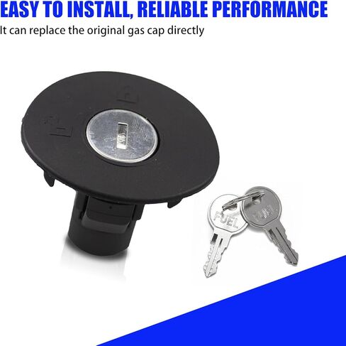 1 Pack Locking Gas Fuel Tank Plug Cover Cap, Lock Fuel Cap With 2 Keys, Compatible Ford Edge Escape Expedition Explorer F150 Fiesta Flex Focus Fusion Taurus (Black) in Kuwait