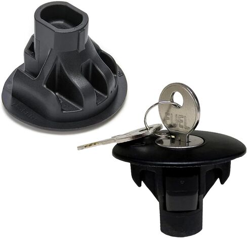 1 Pack Locking Gas Fuel Tank Plug Cover Cap, Lock Fuel Cap With 2 Keys, Compatible Ford Edge Escape Expedition Explorer F150 Fiesta Flex Focus Fusion Taurus (Black) in Kuwait