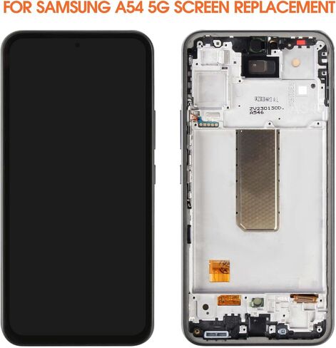 OLED for Samsung Galaxy A54 5G Screen Replacement for Samsung A54 Display for Galaxy A54 LCD SM-A546B SM-A546U LCD Digitizer Touch Screen Assembly Repair Parts Black with Frame in Saudi Arabia