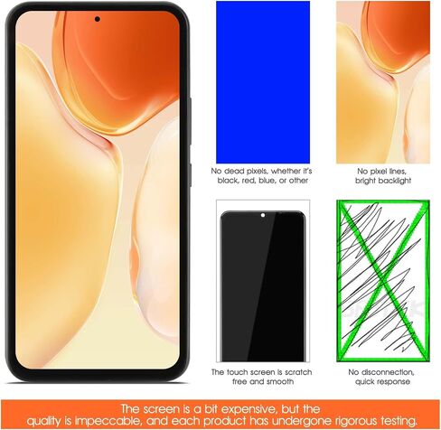 OLED for Samsung Galaxy A54 5G Screen Replacement for Samsung A54 Display for Galaxy A54 LCD SM-A546B SM-A546U LCD Digitizer Touch Screen Assembly Repair Parts Black with Frame in Saudi Arabia