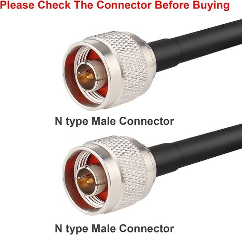 50ft KMR240 Coax Extension Cable N Male to N Male Connector Low Loss Coaxial Cables for 3G/4G/5G/LTE/GPS/WiFi/RF/Ham/Radio to Antenna or Phone Signal Booster Use 50 Ohm(Not for TV) in Kuwait