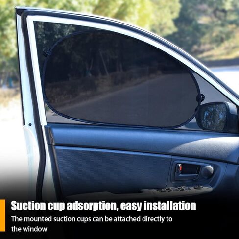 مظلة شمسية لنافذة السيارة من لويافوربا، 5 عبوات من ظلال الشمس للنوافذ الجانبية والخلفية التلقائية، ظلال مقاس 17.3 × 14.2 بوصة تحمي الأطفال الصغار من ملحقات حماية الشمس والوهج والأشعة فوق البنفسجية in Kuwait