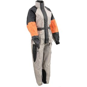 NexGen SH2217 Men's Orange and Silver Oxford Water-Resistant Rain Suit in Saudi Arabia