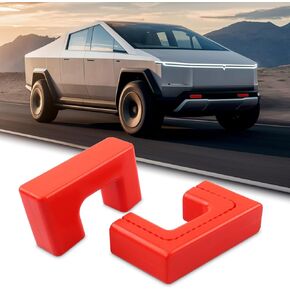 2PCS Tow Hook Covers Fit for Tesla Cybertruck 2024 2025, Silicone Protective Hitch Covers Customized for Car Front Bumper Compatible with Cybertruck Accessories (Red) in Kuwait