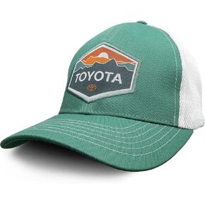 Tee Luv Toyota Emblem Emblem Mesh Backball Back Hat (الفيروز/الأبيض) in Saudi Arabia