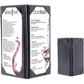 3 حزم حامل القائمة يغطي القائمة مطعم 4.25 × 11 بوصة حامل غطاء القائمة الجلدية 4.25 × 11 بوصة 3 وجهات النظر in Kuwait