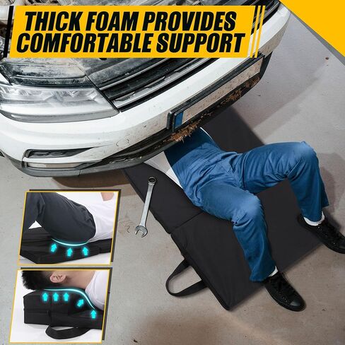 BALAPET Thick Supportive Foam Mechanical Mat to Lay On with Pillow, Waterproof Portable Mechanic Pad for Working Under Car with Carrying Handles,Suitable for Garage, Picnicking, Gardening in Saudi Arabia
