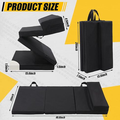 BALAPET Thick Supportive Foam Mechanical Mat to Lay On with Pillow, Waterproof Portable Mechanic Pad for Working Under Car with Carrying Handles,Suitable for Garage, Picnicking, Gardening in Saudi Arabia